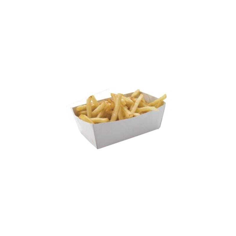 Barquettes Carton Blanc - L 120 x P 70 mm - Lote de 250 - FourniResto Barquettes Carton Blanc - L 120 x P 70 mm - Lote de 250 - FourniResto