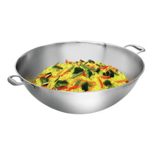 Sauteuse wok profissional Bartscher - Aço inoxidável - 22L