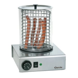 Máquina de Cachorro-Quente Bartscher: profissional, aço inoxidável e temperatura ajustável