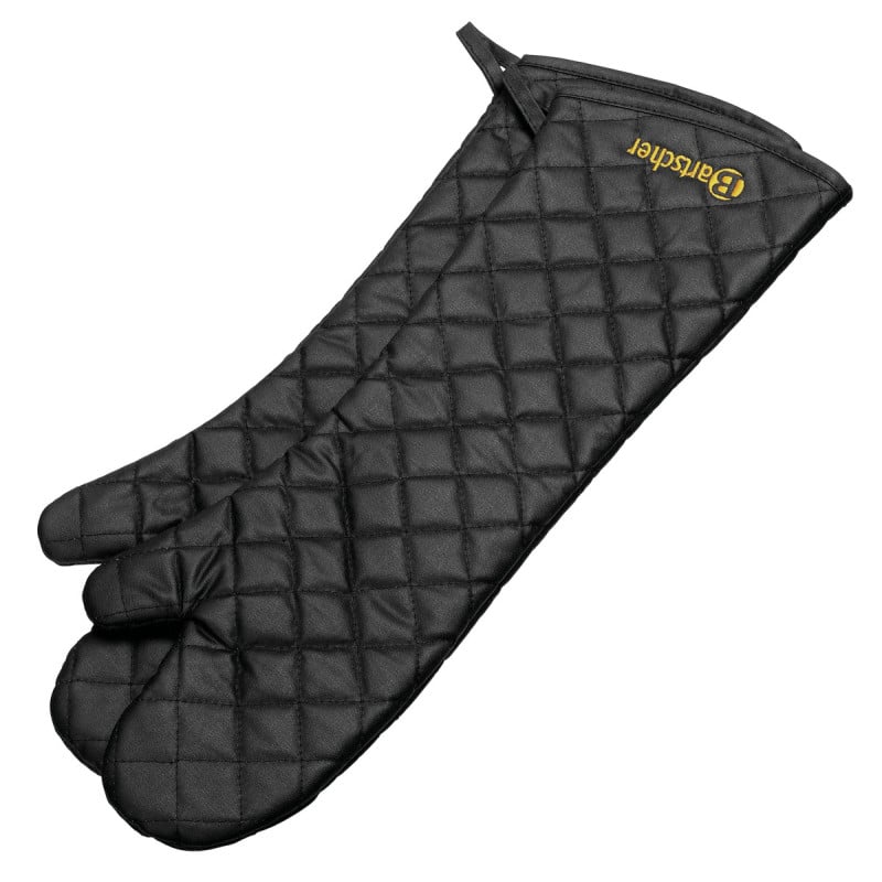 600 Bartscher black cotton potholders: Protection up to 250°C