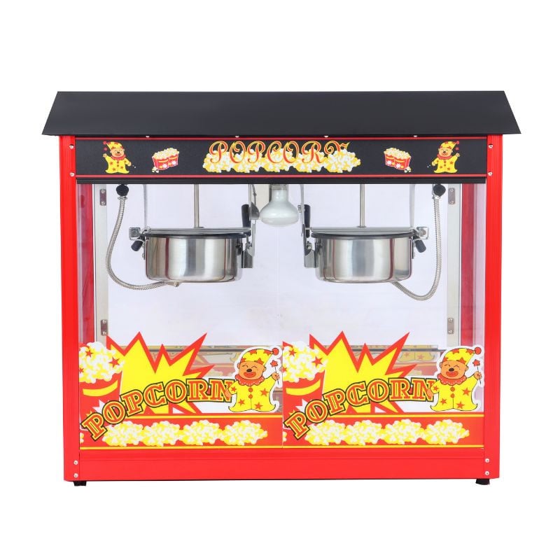 Professional Double Dynasteel Popcorn Machine: Prepare delicious popcorn for professionals