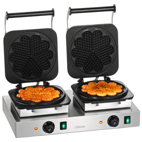 Gaufrier profissional Bartscher 2HW211 - Waffles coração em aço inoxidável