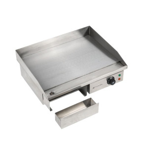 Chapa Elétrica Profissional Dynasteel - Lisa 55 cm: Placa em aço inox, cozimento homogêneo e rápido