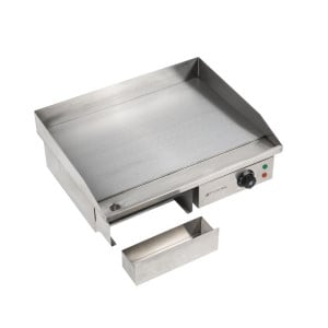 Plancha Electrique Professionnelle Dynasteel - Lisse 55 cm : Plaque en acier inox, cuisson homogène et rapide