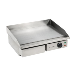 Chapa Elétrica Profissional Dynasteel - Lisa 55 cm: Placa em aço inox, cozimento homogêneo e rápido