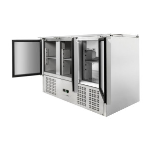 Saladette Compact 3 Doors - With Sliding Lid - Dynasteel