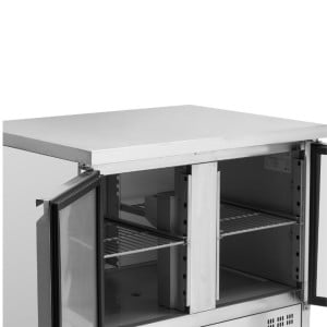 Mesa Refrigerada Positiva GN 1/1 - 2 Portas Dynasteel: Grande Capacidade, Conservação Ótima