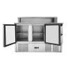 Meuble Refrigerado para Pizza Teto Inox 8 x GN1/6 - 2 Portas e 2 Gavetas - Dynasteel