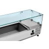 Refrigerated Countertop Saladette with Glass - 9 x GN 1/4 Dynasteel | Quality and Practicality