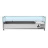 Refrigerated Countertop Saladette with Glass - 9 x GN 1/4 Dynasteel | Quality and Practicality