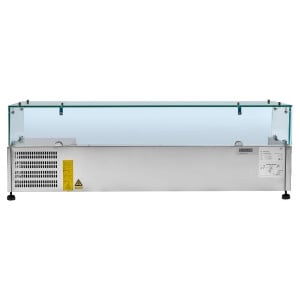 Saladette Refrigerada para Colocar com Vidro 6 x GN 1/3 Dynasteel: Frescor e Organização Ótima