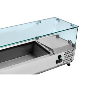 Refrigerated Glass Countertop Saladette 6 x GN 1/3 Dynasteel: Optimal Freshness and Organization