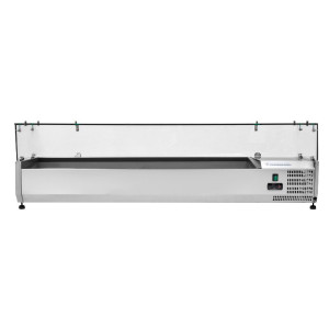 Refrigerated Glass Countertop Saladette - 7 x GN 1/3 Dynasteel: Performance and Practicality