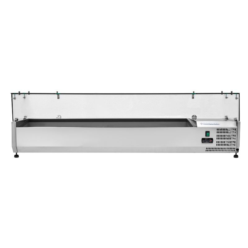 Saladette Refrigerada para Colocar com Vidro - 8 x GN 1/3 - Dynasteel