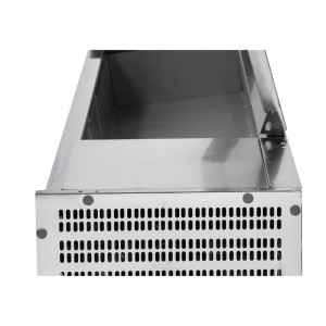 Saladette Réfrigérée à Poser Couvercle Inox - 6 x GN 1/3 - Dynasteel