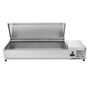 Saladeira Refrigerada Dynasteel 6 x GN 1/3 - Tampa de Aço Inoxidável & Capacidade Ótima