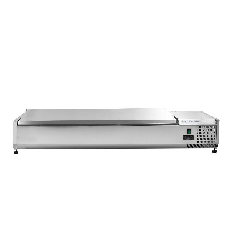 Saladeira Refrigerada com Tampa em Aço Inoxidável GN 1/3 - Dynasteel: Desempenho ótimo e conservação eficaz