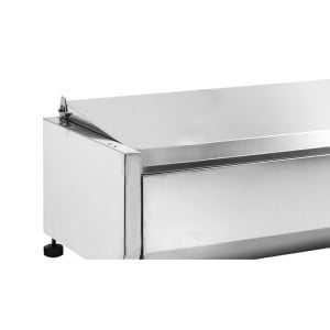 Saladeira Refrigerada com Tampa em Aço Inoxidável GN 1/3 - Dynasteel: Desempenho ótimo e conservação eficaz