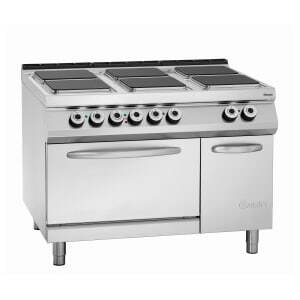 Bartscher Series 900 stove with 6 electric plates.