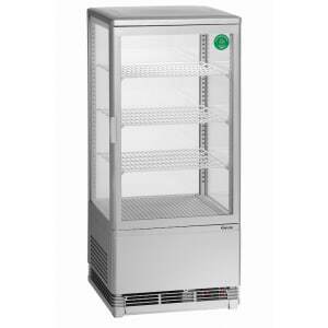 Mini Vitrine Refrigerada Profissional Bartscher - 78 L Prateada