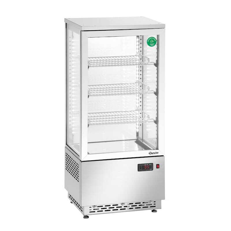 Mini Vitrine Refrigerada Profissional Bartscher - 78 L Inox