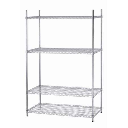 Chrome-plated steel Economat shelving by Bartscher