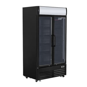 Refrigerated Beverage Display Case - 2 Doors - 736 L with Canopy - Dynasteel