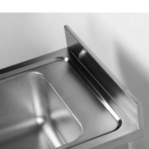 Plonge 1 Bac com Espaldar e Prateleira - L 600 x P 700 mm - Dynasteel