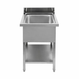 Plonge 1 Bac com Espaldar e Prateleira - L 600 x P 700 mm - Dynasteel