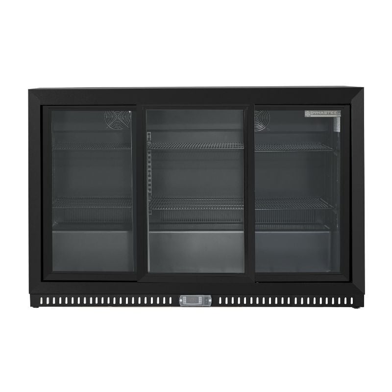 Skinplate Refrigerated Back Bar - 3 Sliding Glass Doors - 328 L - Dynasteel