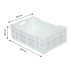 Caisse Pleine 40 L - 600 x 400 - Branco - Gilac