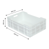 Caisse Pleine 40 L - 600 x 400 - Branco - Gilac