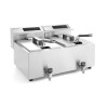 Fritadeira Profi Line com torneira de drenagem digital - 2 x 8 l - Marca HENDI - Fourniresto