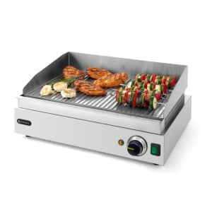 Plaque Rainurée Grill Profi Line HENDI - Cuisine professionnelle efficiente