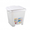 Balde Quadrado 12 L + Tampa Hermética Branca - Gilac