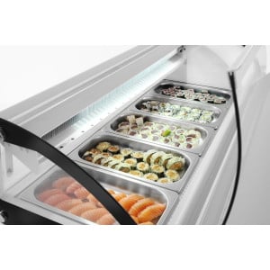 Vitrine de sushi - 5 x GN 1/3 - 63 L