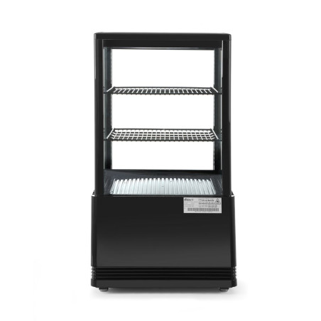 Vitrina refrigerada branca com 4 faces de vidro - 58 L