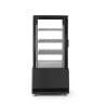 Black Refrigerated Display Case with 4 Glass Sides - 68 L