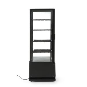 Vitrina Refrigerada Preta 4 Lados de Vidro - 98 litros