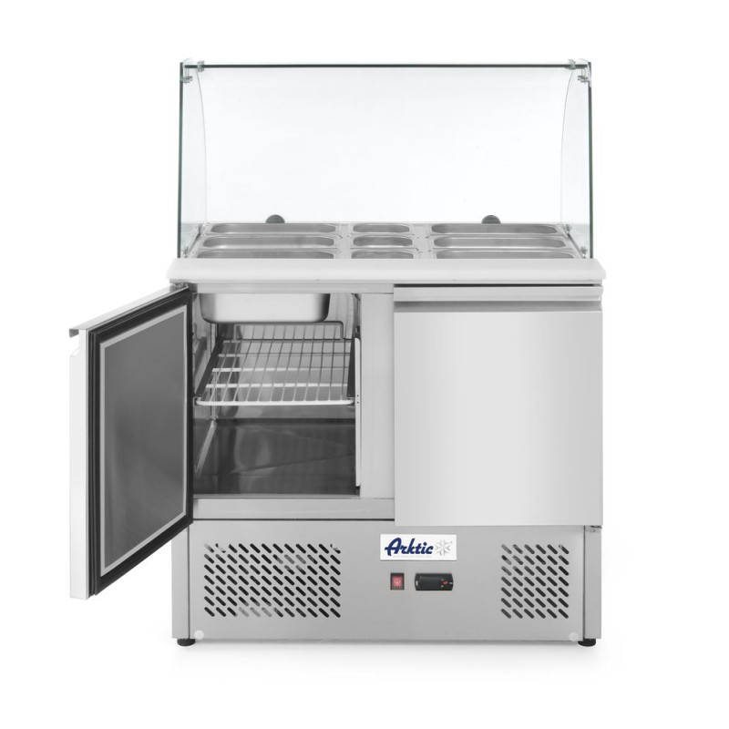 Balcão de 2 Portas com Vitrine Refrigerada em Vidro - 300 L