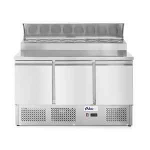 Balcão de preparação para pizzas ou saladas com vitrine refrigerada - 380 L