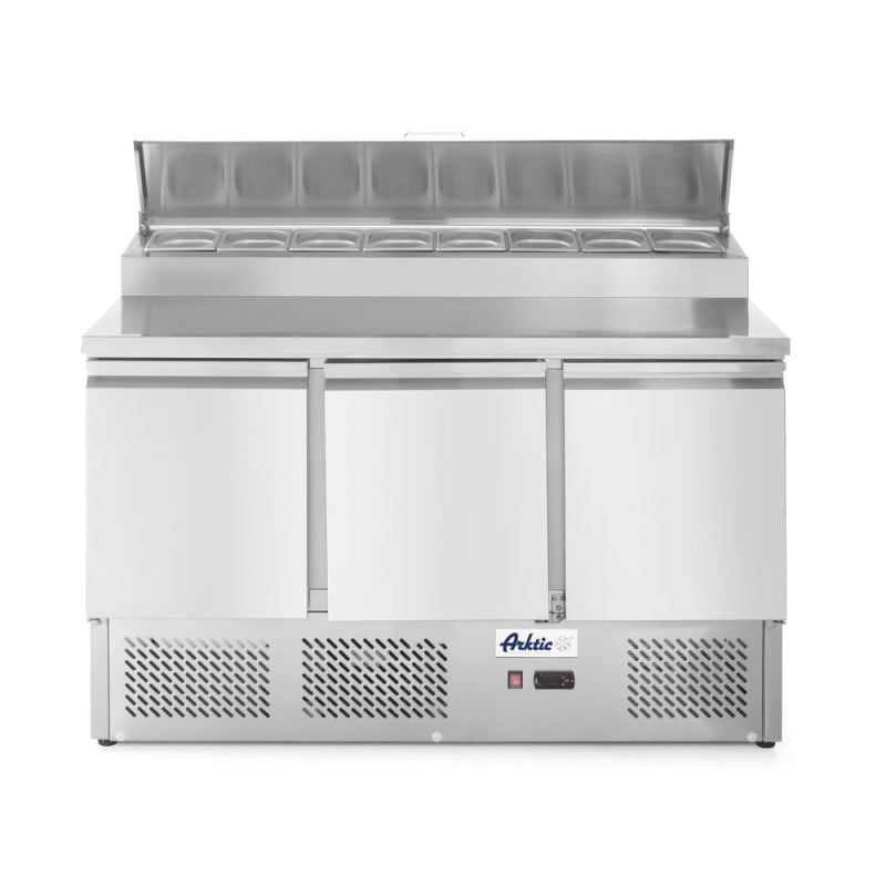 Balcão de preparação para pizzas ou saladas com vitrine refrigerada - 380 L