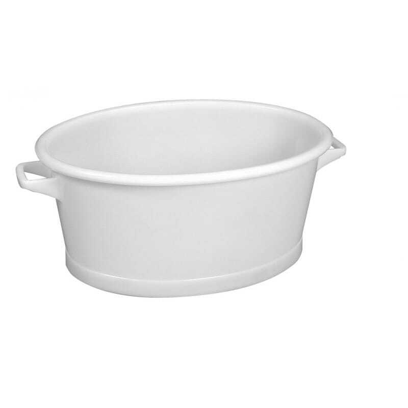 Oval Tub Reinforced Bottom 60L White