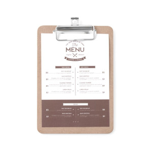 Porta-menu Clipboard - 125 x 180 mm