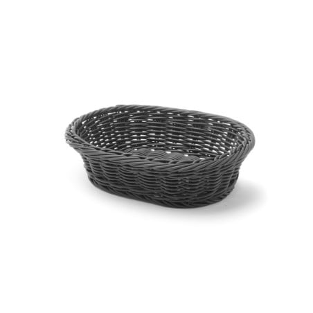 Cesto de pão oval preto - 250 x 190 mm