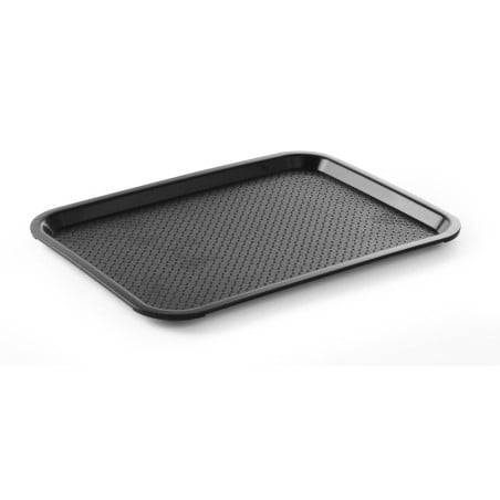 Plateau Rectangulaire Fast-Food Noir - 415 x 305 mm