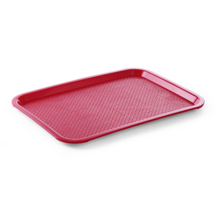 Plateau Rectangulaire Fast-Food Rouge - 415 x 305 mm