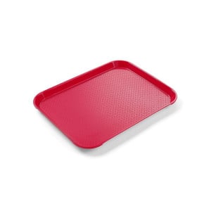 Rectangular Fast Food Tray - Small Size 265 x 345 mm - Red