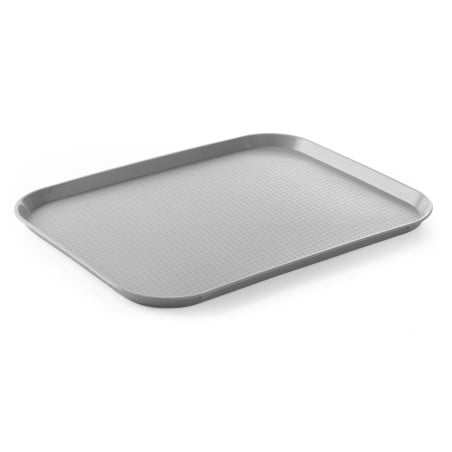 Tabuleiro Retangular FastFood - Modelo Grande 450 x 350 mm - Cinza