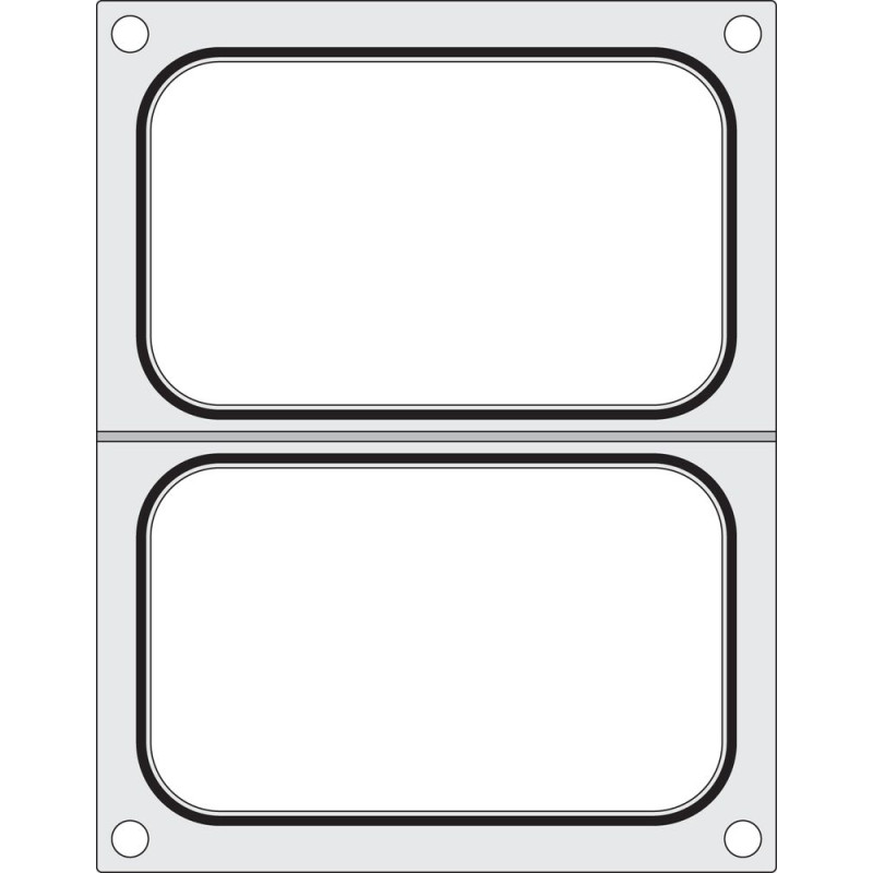 Matriz de Selagem para Seladora Manual - 2 Compartimentos 178 x 113 mm - Hendi